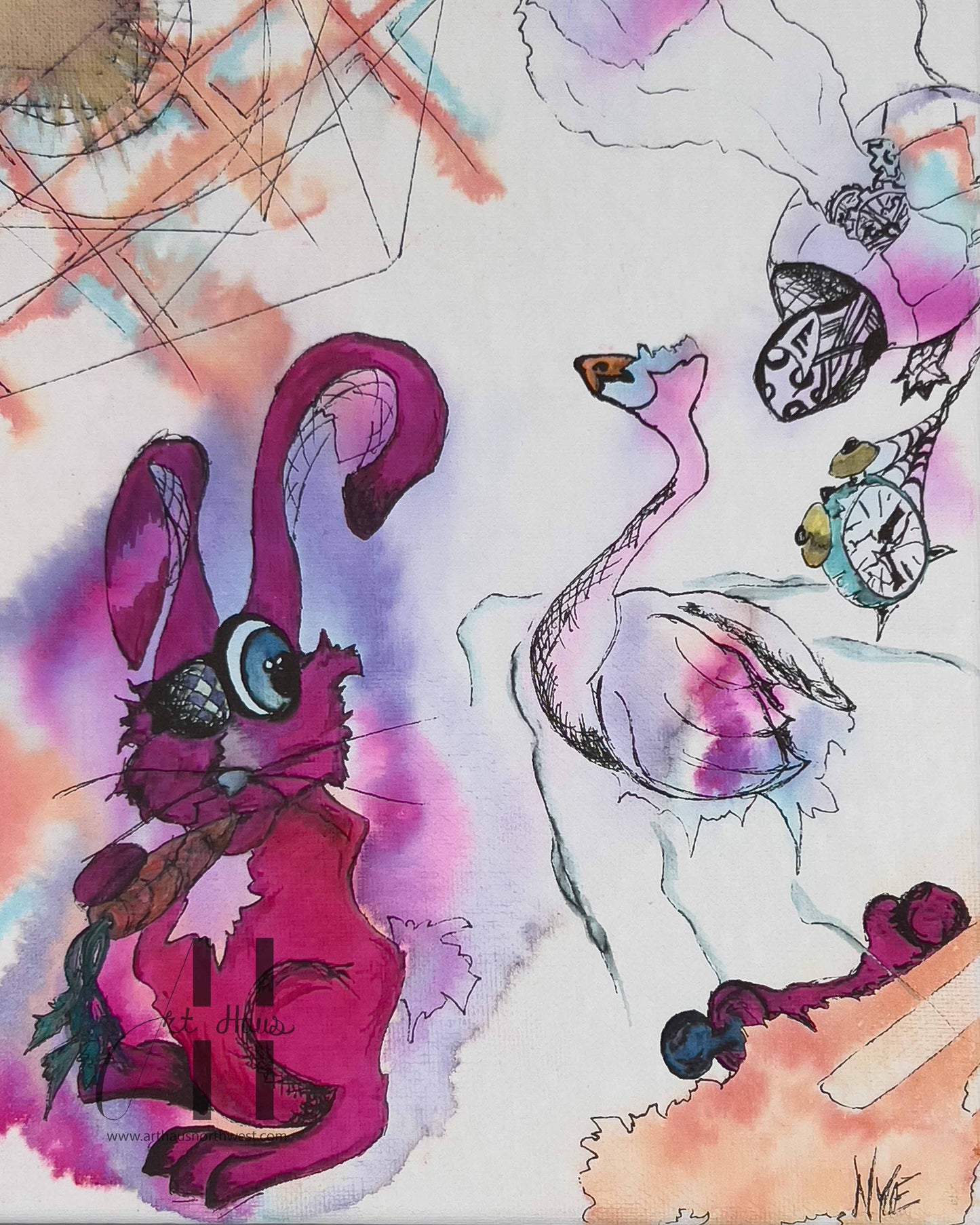 Make the Rabbit disappear (0964-on Canvas)