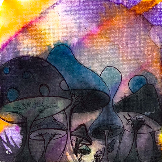 Mushrooms (0914-on Canvas)